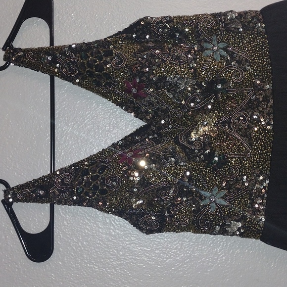 Beaded Embroidered Formal Adrianna Papell Formal Dress 4 - Picture 2 of 7